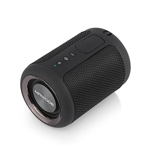 MAWODE Bluetooth Speakers, T10 Waterproof Speaker, 8 Hr Playtime Portable Speaker, Small, Lightweight, Mini, Wireless, Shower Speaker, Aux & TF Card Support (Black)