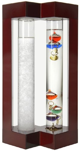 Lily's Home Desktop Weather Station, with Galileo Thermometer and Fitzroy Storm Glass Weather Predictor, 5 Multi-Colored Spheres