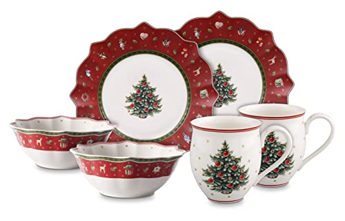 Villeroy & Boch 6-Piece Delight Breakfast Set for 2, Red