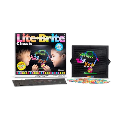 Lite-Brite Classic, Favorite Retro Toy - Create Art with Light, STEM, Educational Learning, Holiday, Birthday, Gift, Boys, Kid, Toddler, Girls Age 4+