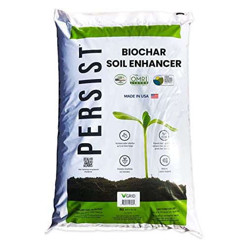 Persist Horticultural Charcoal 1.5 cuft, Biochar Soil Amendment for Plants, Improves Plant Soil for Plants, 100% Natural Active Carbon and Organic Garden Plant Fertilizer Enhancer and Garden Soil