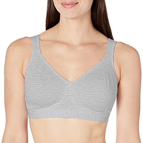 PLAYTEX Womens 18 Hour Ultimate Lift & Support Cotton Stretch Wireless Us474c Full Coverage Bra, Grey Heather, 38C US