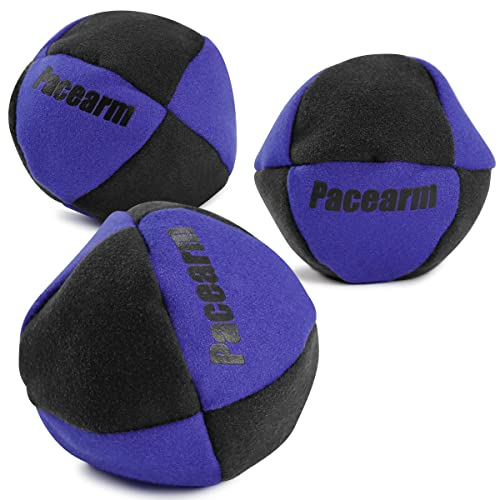 PACEARM Hacky Sack Balls Footbag, Kids Hackey Sack Ball Double-Color Hackeysacks (3-Pack)