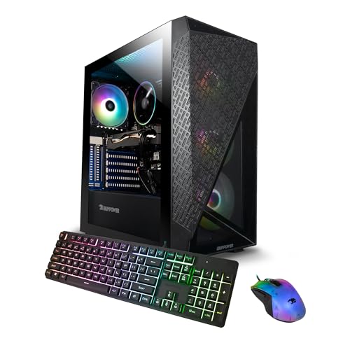 iBuyPower SlateMesh Gaming PC Computer Desktop SlateMeshA5N4601 (AMD Ryzen 5 7600, RTX 4060 8GB, 16GB DDR5 5200 Mhz, 500GB NVMe SSD, Windows 11 Home),Black