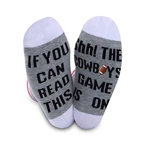 GJTIM American Football Gift Socks Football Fans Gift Funny Birthday Gift Novelty Football Socks (COWBOY)