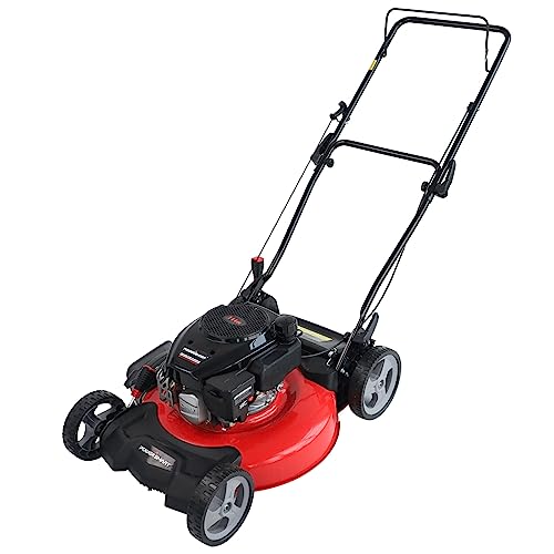 PowerSmart Gas Lawn Mower 21 Inch 2-in-1 with 144CC 4-Stroke Engine, Push Mower Gas Powered DB2321CR