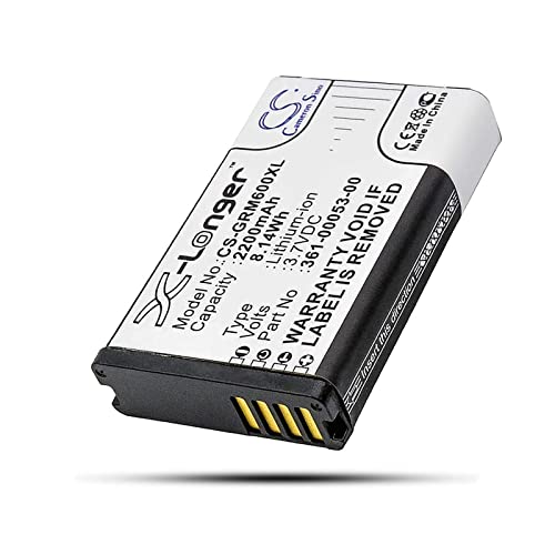 3.7V 2200mAh Li-ion Replacement Battery for Garmin 010-11599-00 010-11654-03 361-00053-00 361-00053-04, GPS, Navigator Battery Fit Garmin Montana 600, 600T, 650, 650T, 600t Camo, 680T, 680, 680T