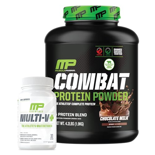 Muscle Pharm Combat 4lb Chocolate Protein & MusclePharm Multi Vitamin