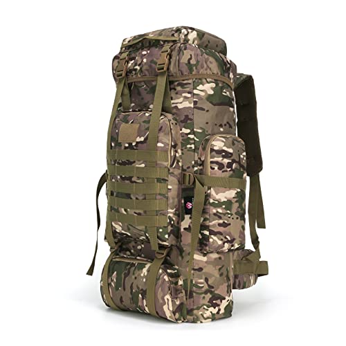 WintMing 70L Camping Hiking Backpack Molle Rucksack Waterproof Traveling Daypack
