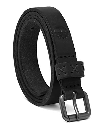 Timberland Women's Casual Leather Belt for Jeans, Black (Skinny), Medium (30-34)
