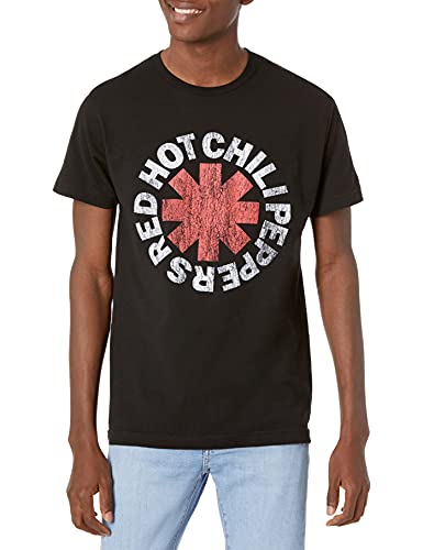 Red Hot Chili Peppers Men's Classic Asterisk T-Shirt, Black, Medium