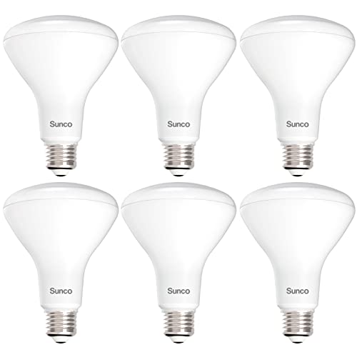 Sunco 6 Pack BR30 Light Bulb LED Indoor Flood Lights, 5000K Daylight, 850 Lumens, E26 Base, 25,000 Lifetime Hours, Interior Dimmable Recessed Can, Energy Star, 11W Equivalent 65W