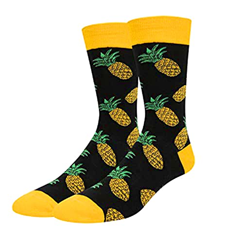 Zmart Funny Pineapple Gifts Hawaiian Gifts Fertility Gifts, Novelty Pineapple Socks IVF Socks For Men Fruit Socks Black