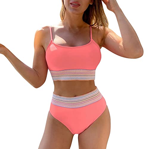 Bathing Suit Tummy Control high Waisted Thong Bikini Sexy Monokini for Women Women's Board Shorts Black Triangle Bikini top Womens Swimsuit Bra top with g-String Thong Briefs Plus Size Tankini