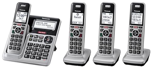 Panasonic KX-TG994 DECT 6.0 Bluetooth 4-Handset Phone Bundle