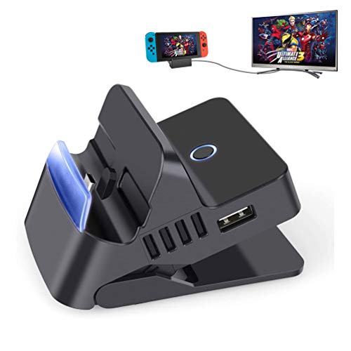 VANJUNN Switch HDMI TV Dock Compatible with Nintendo Switch and Switch OLED, Replacement Switch Dock with c Charging and HD TV HDMI Adapter for Nintendo Switch and Switch OLED