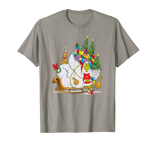 Dr. Seuss Grinch Sleigh T-shirt T-Shirt