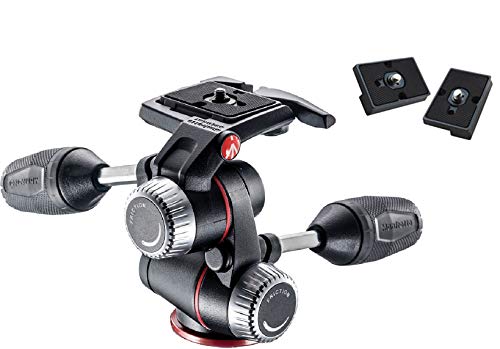 Manfrotto MHXPRO-3W X-PRO 3-Way Head with Retractable Levers and Friction Controls Includes Two ZAYKiR Quick Release Plates