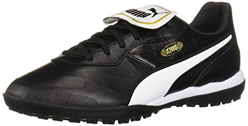 PUMA Men's KING TOP TURF TRAINING Soccer Shoe, Puma Black-Puma White, 9