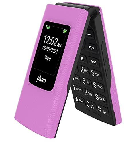 Plum Flipper 4G Volte Unlocked Flip Phone 2022 Model ATT Tmobile Speed Talk - Pink