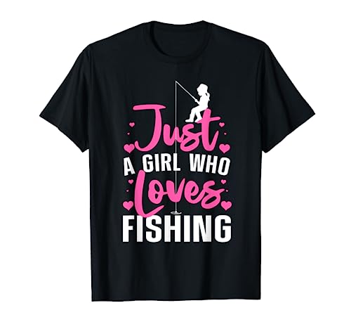 Cute Fishing For Women Girls Kids Fisher Fisherman Bass Fish T-Shirt