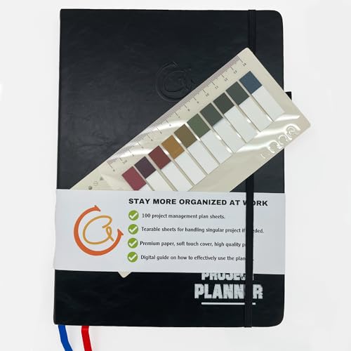Project Planner: Project Management Notebooks Organizer and Work Log Book Tracker With Checklist Brainstorming for Entrepreneurs, Project Managers and Small Business Owners