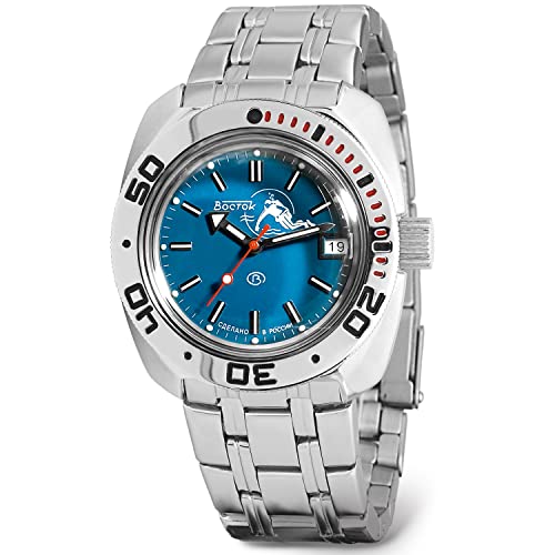 VOSTOK | Amphibia 710059 Scuba Dude Automatic Self-Winding Diver Wrist Watch | Steel Bracelet