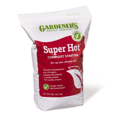Gardener's Supply Company Super Hot Compost Starter | Compost Pile and Kitchen Waste Ultimate Booster | Activates 8 Bushels of Composts Materials Pile | 7 Pound Resealable Bag