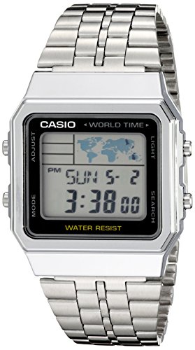 Casio Men's A500WA-1ACF Classic Silver-Tone Watch