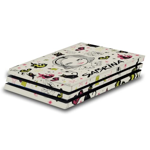 Head Case Designs Officially Licensed Chilling Adventures of Sabrina Pattern Illustration Graphics Vinyl Sticker Gaming Skin Decal Cover Compatible with Sony Playstation 4 PS4 Pro Console