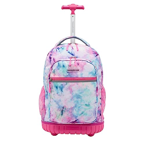 Travelers Club Rolling Backpack, Tie Dye, 18-Inch