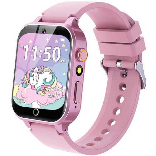 HD Touchscreen Smartwatch for Girls Ages 5-12 - With 26 Games, Video Camera, Music, Pedometer and More - Fun Educational Birthday Gift