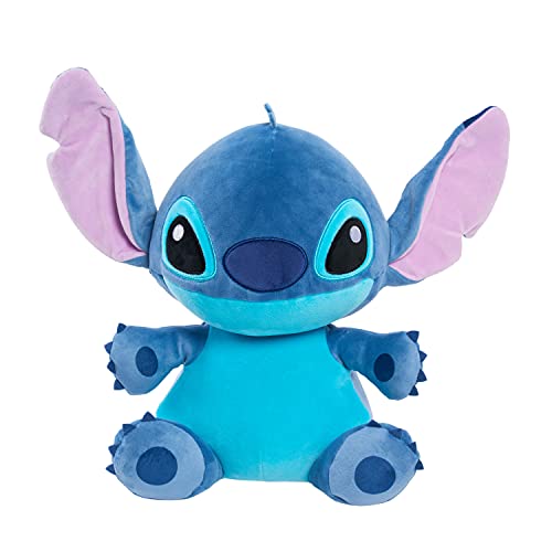 Disney Classics 14-inch Large Stitch Comfort Weighted Plush Stuffed Animal, Blue, Alien, Kids Toys for Ages 3 Up by Just Play