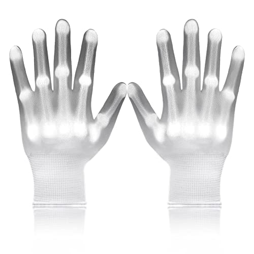 WEICHUANGXIN Light-Up Skeleton Hand Gloves Adjust Modes LED Gloves New Fun Cool Party Favor Hot Toys Cool Toys Christmas Birthday Gifts for Boys Girls…