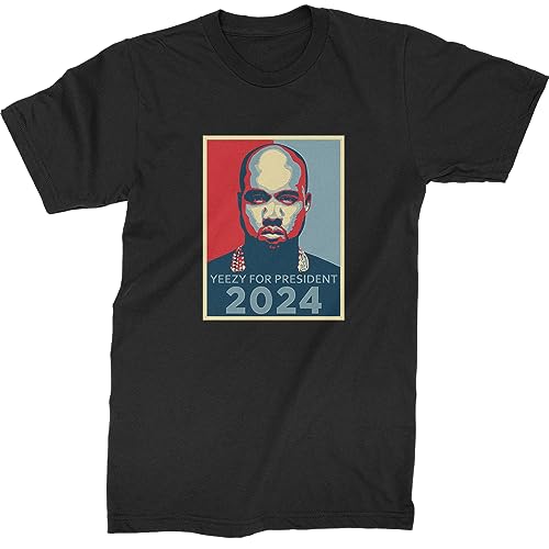 Expression Tees Mens Yeezus for President T-Shirt Large Black