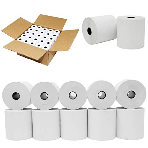 Nayelish 2 1/4 x 220 ft 1-Ply Thermal Paper [50 Rolls] BPA Free Cash Register Tape Sharp 01PU, 01PU, ER-A520, ER-A530, UP-700, XE-A201, XE-A202, XE-A302 Citizen CBM262, CBM270
