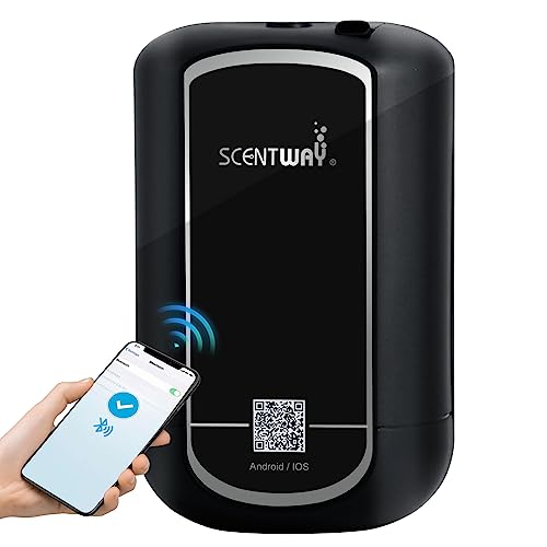 SCENTWAY 2023 New Smart WiFi & Bluetooth Scent Diffuser Machine for Home, Hotel, Office, Spa and Studio—Powerful Air Nebulizing Tech System, Waterless Essential Oil Diffuser, Whole House Diffuser