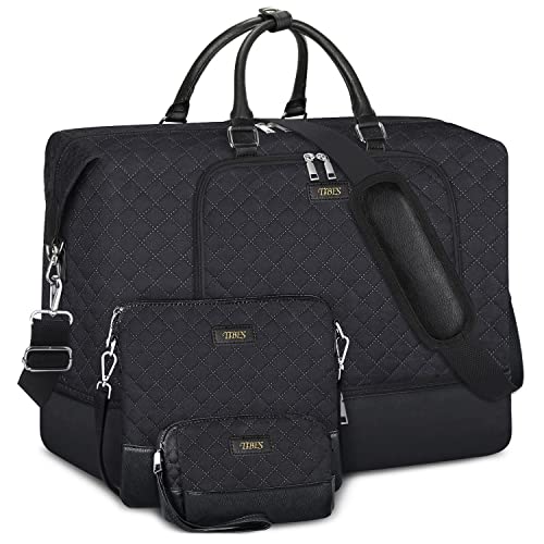 Travel Weekender Bag for Women Overnight Bag with Shoe Compartment Oversized Travel Duffel Bag Carry On Tote with Trolley Sleeve 21' for Weekend
