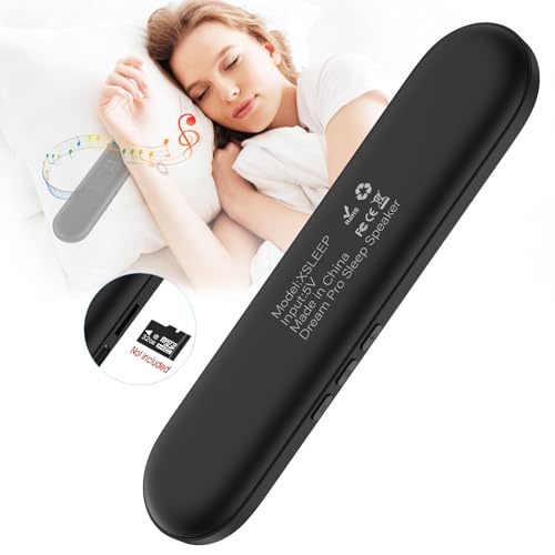 KOPIDOE Pillow Speaker for Sleeping, Mini Under Pillow Speaker Bluetooth with Volume Control, Wireless Bone Conduction Pillow Speaker Sleep Sound Machine Supports TF Function