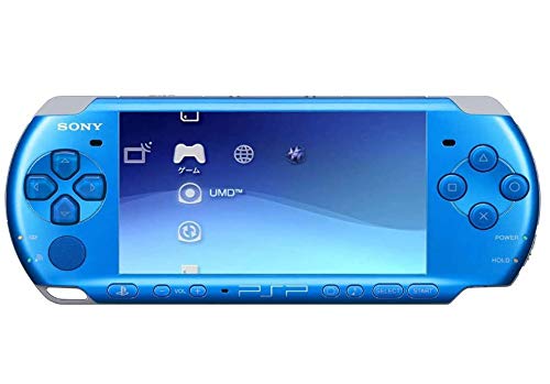 Sony PSP Slim and Lite 3000 Series Handheld Gaming Console with 2 Batteries and Memory Card (Renewed) (Blue)