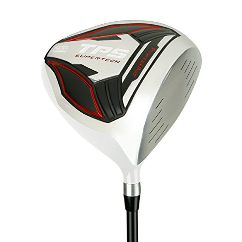 Powerbilt TPS Supertech 10.5 Degree Right Handed Golf Driver for Men, White/Red Includes Head Cover