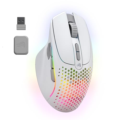 GLORIOUS Model I 2 Wireless - MMO Gaming Mouse (White), 9 Programmable Side Buttons, 16 Configurations with Layer Shift, Superlight 75g, 2 Swappable Magnetic Buttons, Perfect for FPS, MOBA and MMO