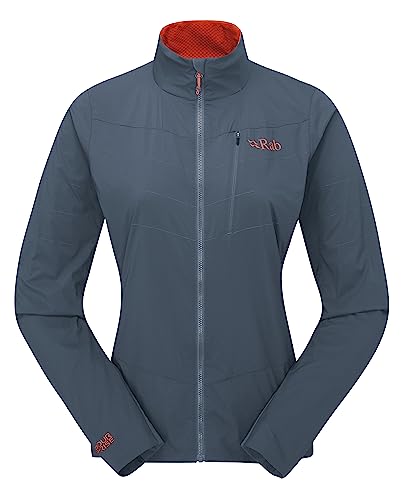 RAB Women’s VR Ridgeline Jacket Lightweight Breathable Softshell Coat for Trail Running - Orion Blue - Small