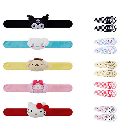 5 Styles Kawaii Hair Clips Headband Hairpins Kitty Cat Gifts Kitty Cat and Friends Hair Accessories (Papa-5HC+HT-Sanliou)