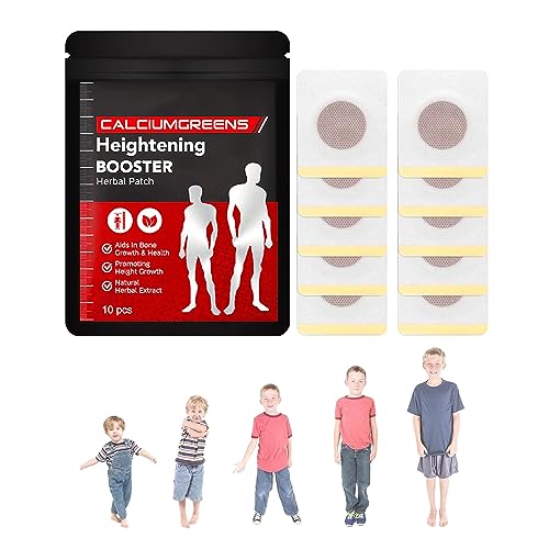 Hawtrytoa CalciumGreens Heightening Booster Herbal Patch,Natural Herbal Height Booster Foot Patches Foot Pads Relieve Stress Improve Mind (1 Pack (10PCS))