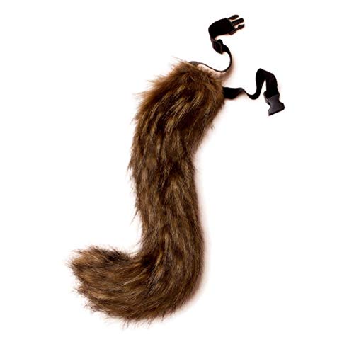 COSYEARS Faux Fur Fox Costume Tail Cosplay Halloween Christmas Party Costume One Size(Brown)