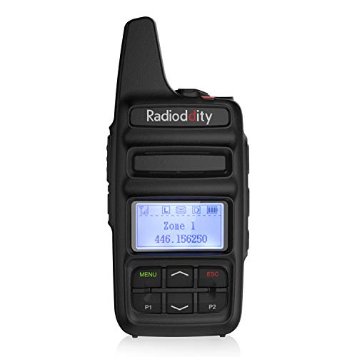 Radioddity GD-73A DMR/Analog Two Way Radio 2 Watts UHF Handheld Ham Radio for Beginners with Dual Time Slot, 3600mAh Battery, USB Rechargeable & Programming, Compact Long Range Walkie Talkie Black