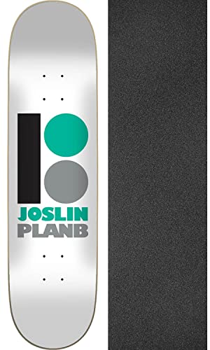 Plan B Skateboards Chris Joslin Original Skateboard Deck - 8.37' x 32.125' with Jessup Black Griptape - Bundle of 2 Items