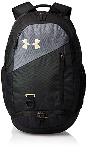 Under Armour Adult Hustle 4.0 Backpack , Black (003)/Metallic Gold , One Size