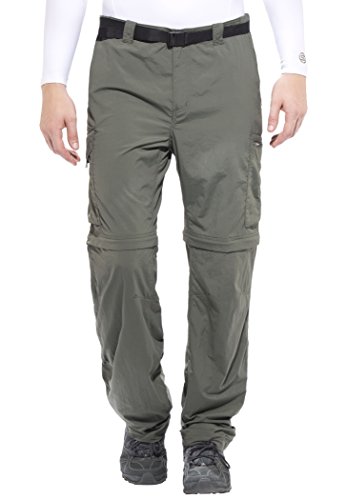 Columbia Mens RidgeÂ Silver Ridge Convertible Pant, Gravel, 36W x 30L US